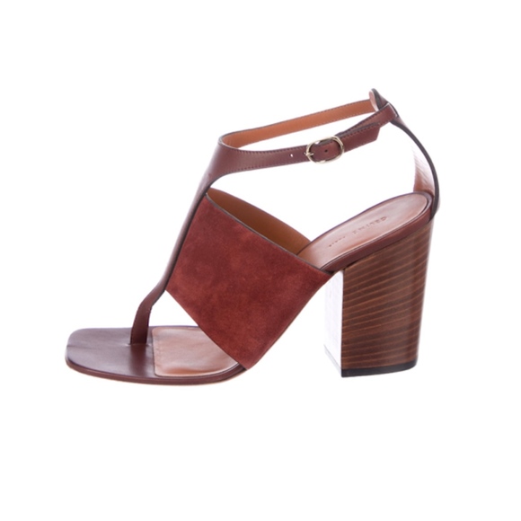 CÉLINE Leather Ankle Strap Sandals, Size: 7 - Picture 1 of 8